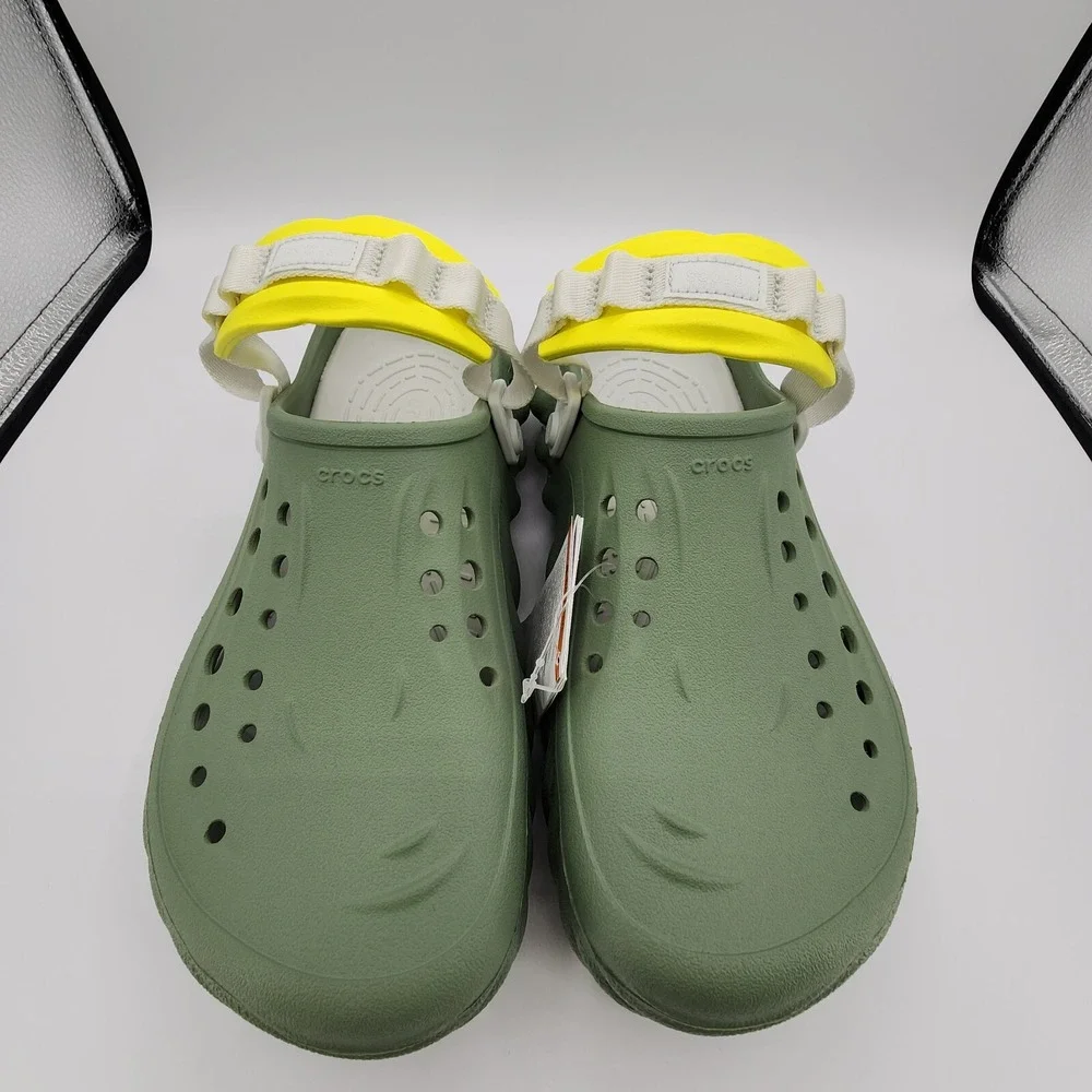 Crocs Echo Clogs Mens 8 / Womens 10 Moss Green Slip On Strap Sandals NEW‎ w/ Tag